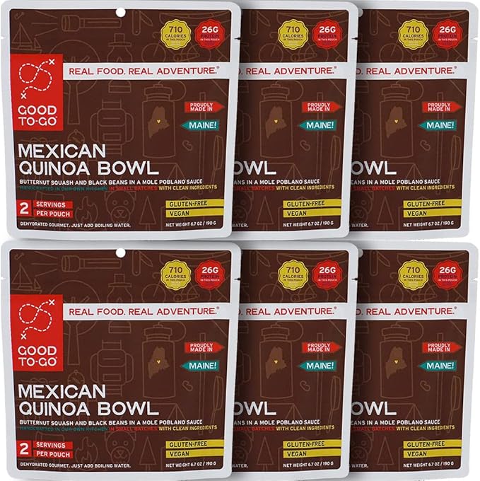 GOOD TO-GO Mexican Quinoa Bowl | Camping Food, Backpacking Food | Just Add Water Meals, Backpacking Meals | Dehydrated Meals Taste Better Than Freeze Dried Meals