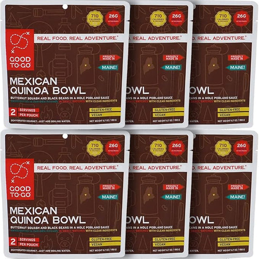 GOOD TO-GO Mexican Quinoa Bowl | Camping Food, Backpacking Food | Just Add Water Meals, Backpacking Meals | Dehydrated Meals Taste Better Than Freeze Dried Meals