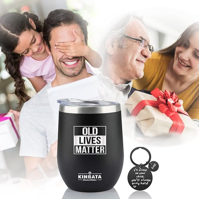 Birthday Gifts for Dad-Fathers Day Best Gifts for Dad from Daughter,Wife,son Gifts for Men Who Wants Nothing Best Presents for Dad 12OZ Black Old