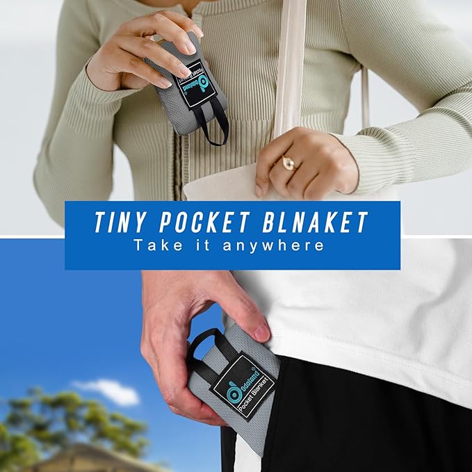 Odoland Beach Blanket Picnic Blanket, SandProof Waterproof Outdoor Pocket Blanket with Portable Bag, Foldable Lightweight Sand Free Quick Drying Beach Mat for Hiking Camping Picnics Travel Concert