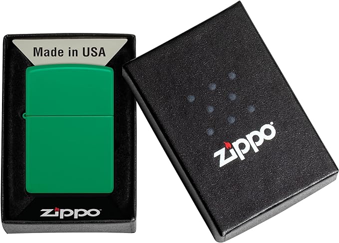 Zippo Grass Green Matte Classic Pocket Lighter