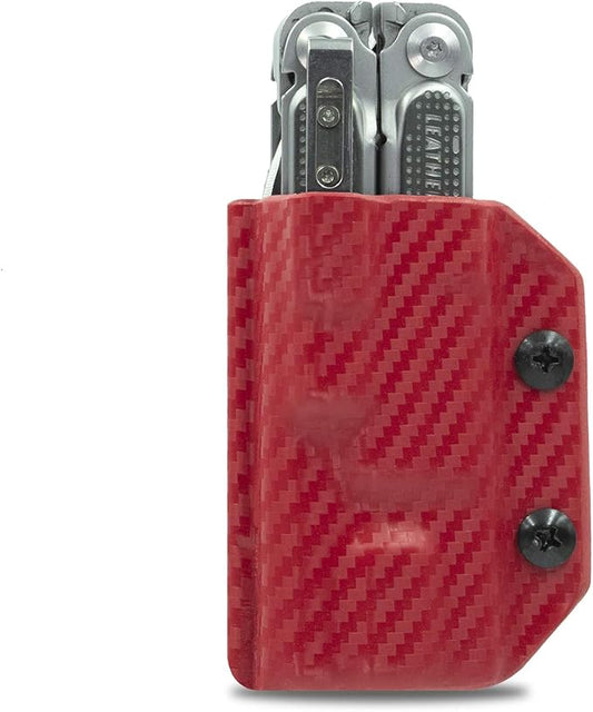 Clip & Carry Kydex Multitool Sheath for LEATHERMAN Free P4 - Made in USA (Multi-Tool not Included) EDC Multi Tool Holder Holster Cover