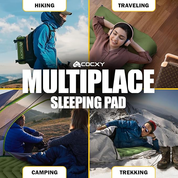Sleeping Pad Ultralight Inflatable Sleeping Mat with Pillow & Built-in Foot Pump, Self Inflating Sleeping pad Waterproof - Ultimate for Camping, Traveling, Backpacking, Tents,Airpad