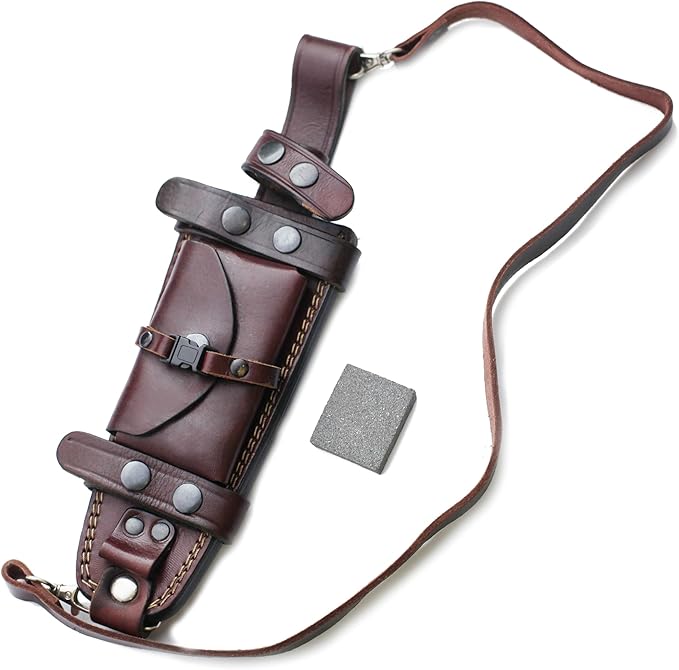 GCS Custom Handcrafted Bushcraft Dual-Carry Tracker Knife Blade Horizontal-Vertical Sheath GCS 205