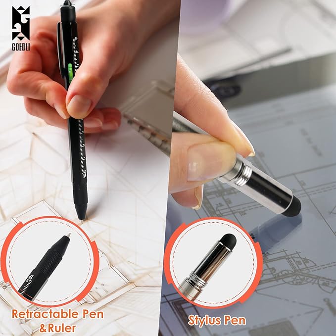 Stocking Stuffers Gifts for Men Adults,GOEDLI Multitool Pen Set,Unique Mens Stocking Stuffers Gifts Ideas for Him,Husband,Dad,Grandpa,Teens,Women,Boyfriend-Christmas Cool Gadgets Gifts