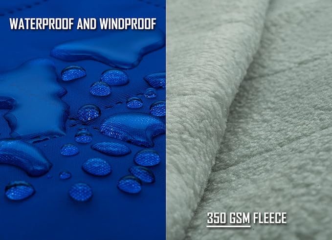 Waterproof Outdoor Blanket Large Fleece Stadium & Camping Blankets for Cold Weather. Perfect for Outdoors, Car, Dogs, Picnic. Windproof, Quilted, Extra Warm, Machine Washable