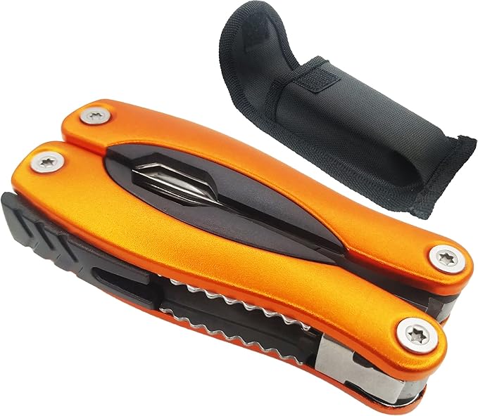 Dad Birthday Gift, Multi Tool, Multitool, Fathers Gifts, Pocket Knife, Multitool Pliers, Camping Knife with Holster and Nylon Sheath for Outdoor, Fishing, Hunting, Hiking by WIWUE GUO