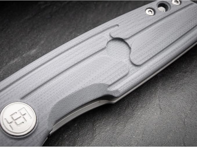 Boker Plus Hea Hunter Pocket Knife- 2.88" D2 Steel Blade with Frame Lock and Blue G10 Scales, Designed by Headesigns