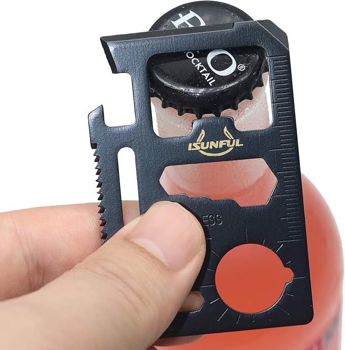 Credit Card Survival Tool Multipurpose Function Beer Bottle Opener Portable Wallet Size Pocket Multitool (2pcs)