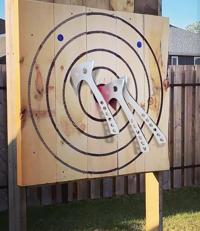 Throwing Axes- 6 Pack, 10.2" Tomahawk Axe, Full Tang with Sheath Stainless Steel Throwing Hatchet, Great for Recreation and Competition