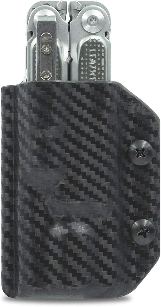 Clip & Carry Kydex Multitool Sheath for LEATHERMAN Free P4 - Made in USA (Multi-Tool not Included) EDC Multi Tool Holder Holster Cover