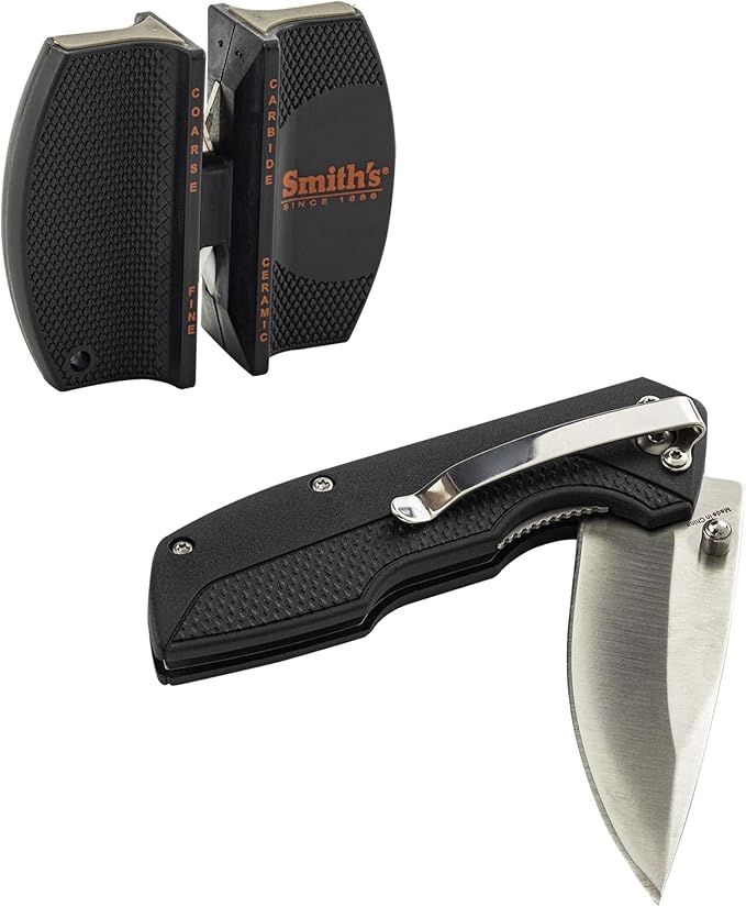 Smith's EDGESPORT 51231 2PCS Combo KIT Folding Knife Black