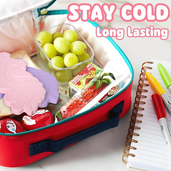 HiYZ Slim Ice Packs for Lunch Boxes - Reusable Kids Ice Packs - Quick Freeze, Space Saving, Long-Lasting Cooler for Lunch Box, Thin Ice Packs Ideal for Travel, Picnics, and School