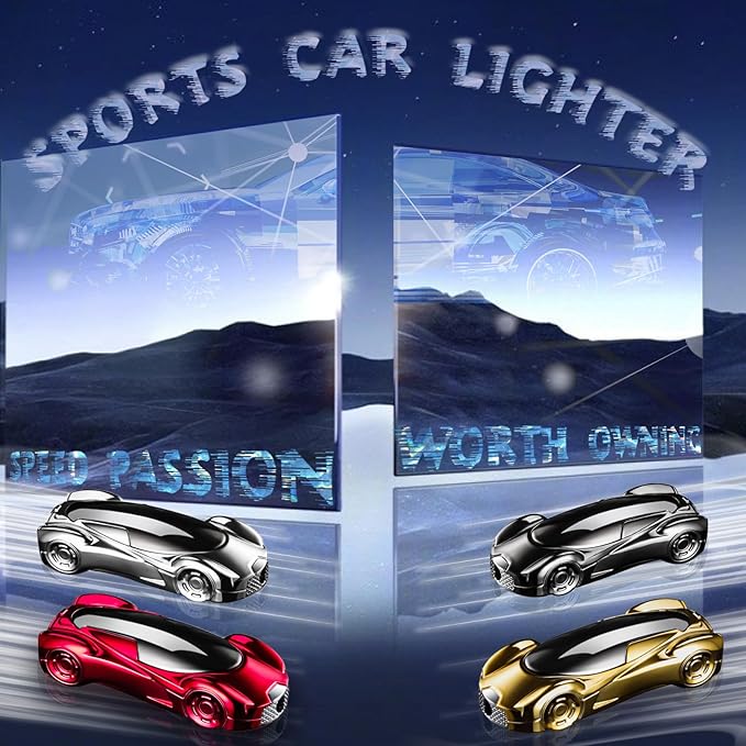 Funny Mini Car Lighter, Refillable Torch Lighter, Unique Gifts for Men Candle Lighter Camping Hiking Accessories Gear(No Butane Fuel) (#9)