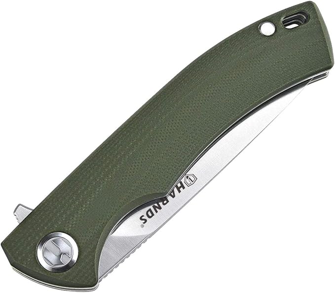 Talisman CK9168 Pocket Knife with Ball Bearing Pivot System Folding Knife with G10 Handle Pocketclip (armygreen handle)