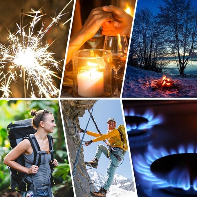 LcFun Plasma Lighters Rechargeable Electric Lighter Outdoor Windproof Arc Lighter USB C Lighter Flameless Electronic Lighter for Camping Gear, Survival Kits, Tactical Gear, Hiking Gear, Adventure