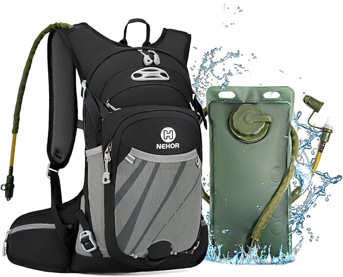 Hiking Backpack Men Women,Hydration Backpack Pack with 2L Water Bladder,Lightweight Water Backpack for Hiking,Running,Cycling,Camping