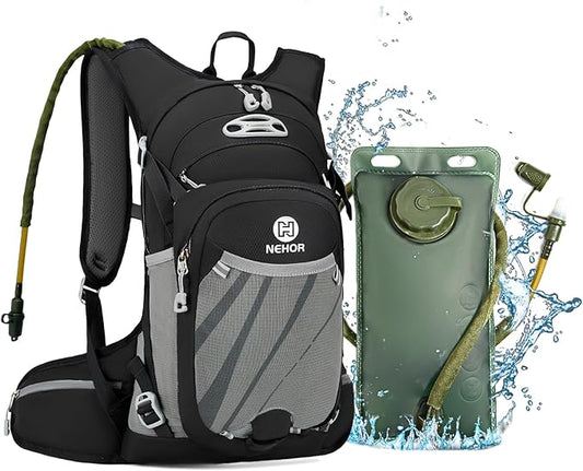 Hiking Backpack Men Women,Hydration Backpack Pack with 2L Water Bladder,Lightweight Water Backpack for Hiking,Running,Cycling,Camping