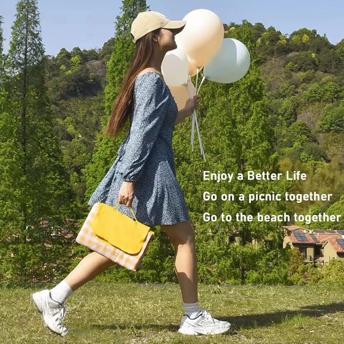 K Y KANGYUN Picnic Blanket | Beach Mat|Picnic Blanket for Indoor and Outdoor, 80" x 57" Sandproof Waterproof Larger Mat for Beach, Travel, Camping, Hiking, Park Grass,Handy Mat Tote, Foldable. …