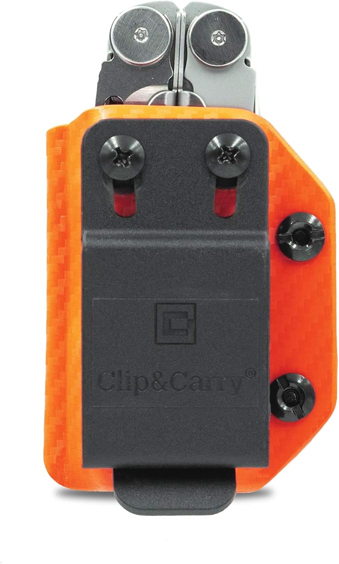 Clip & Carry Kydex Multitool Sheath for LEATHERMAN Wave & Wave + Plus - Made in USA - Multi Tool Sheath Holder Cover Belt Pocket Holster - Multi-Tool not Included