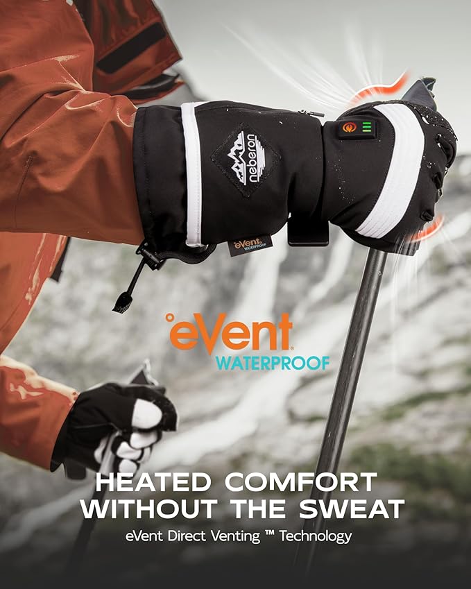 Heated Gloves for Men Women, Electric Heated Work Gloves, Rechargeable 7.6V Battery, 8.5h Warmth, Waterproof Event Heating Glove for Winter Sports, Motorcycle Cycling Skiing Hiking Camping
