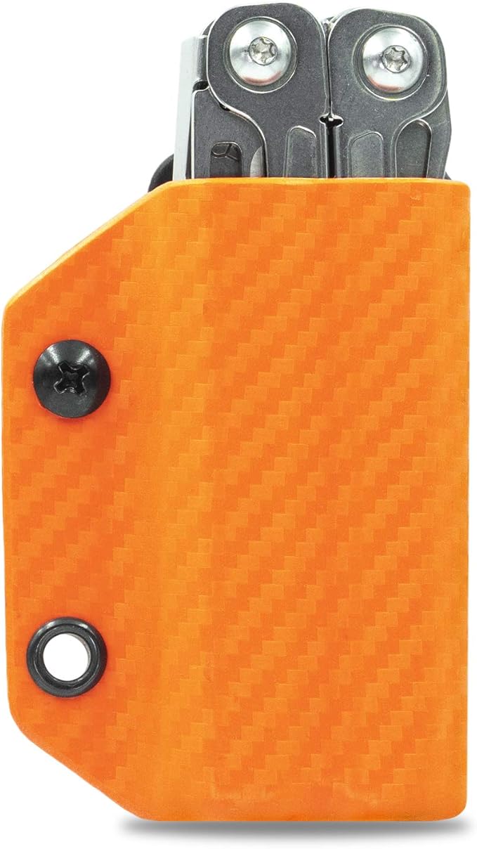 Clip & Carry Kydex Multitool Sheath for Leatherman Wingman/Sidekick/REBAR/REV - Made in USA (Multi-Tool not Included) EDC Multi Tool Sheath Holder Holster Cover