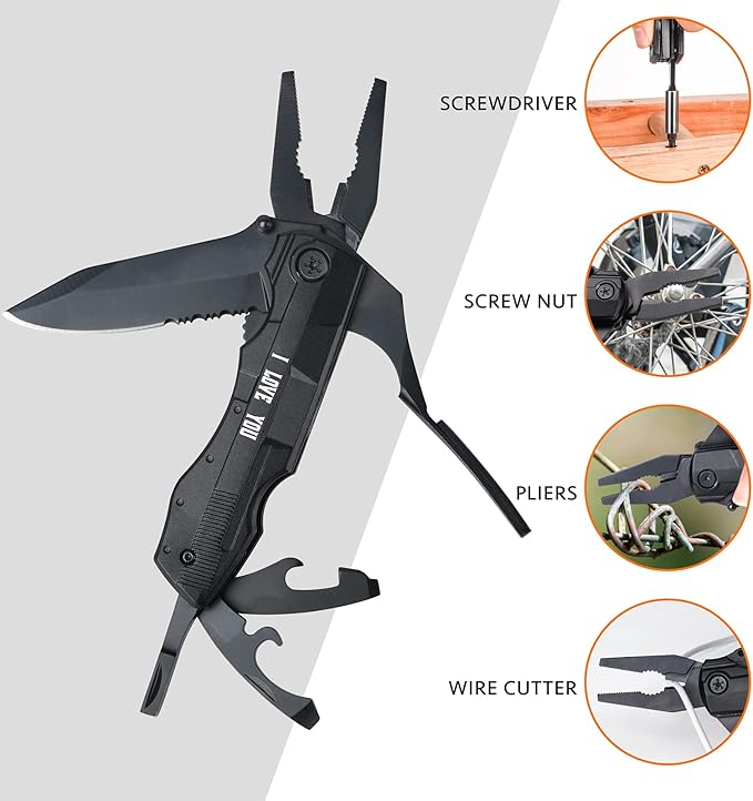 Birthday Gifts for Men Dad, Multitool Pliers Folding Pocket Knife,Christmas Gifts for Dad,Stocking Stuffers for Husband Boyfriend Him,Cool Gadgets Practical Gifts for Outdoor