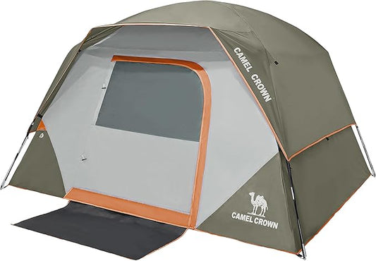 CAMEL CROWN Tents for Camping 4/8 Person Waterproof Quick Setup Folding Outdoor Backpacking Tents 4 People Family Hiking