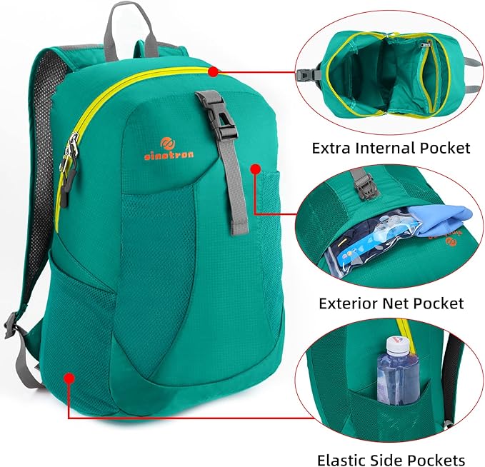 sinotron 22L Lightweight Packable Hiking Backpack, Small Hiking Backpack Day Pack for Women Men Travel Camping Vacation