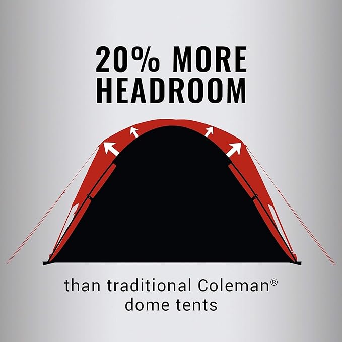 Coleman 4-Person Dark Room Skydome Camping Tent, Blue