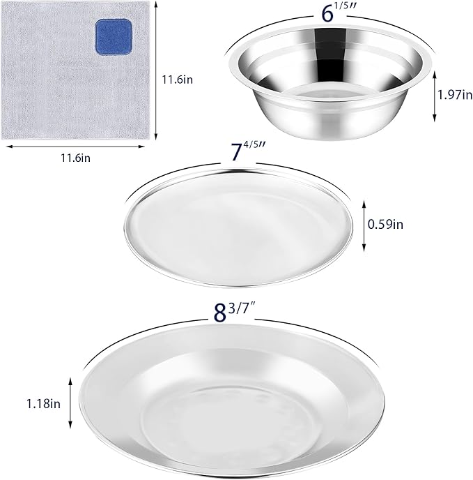 Camping Mess Kit - for Camping 1 to 2 Person boy Scout Camp Dishes Camping Cooking Utensils Accessories Plates Dinnerware Set Outdoor