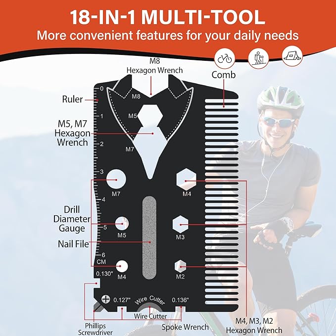 Funny Mens Gifts Multitools Gadgets - Unique Christmas Stocking Stuffers Gift Ideas Suit Style 18 in 1 Small Tools for Men Dad, Cool Boyfriend Husband Gifts for Birthday, Fathers Day, Valentines Day