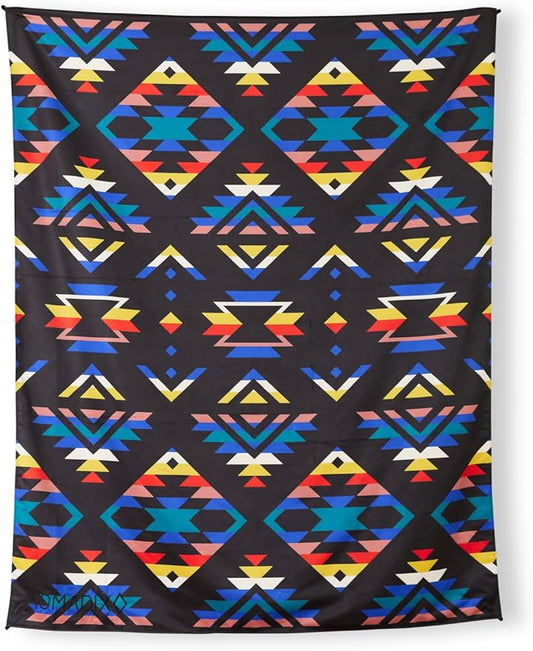 Nomadix Festival Blanket - Perfect for Picnics, Camping, & Lawn Seating - Plush Top & Water Resistant Base - Made with Post Consumer Recycled Materials - Cascades Multi - 60x70