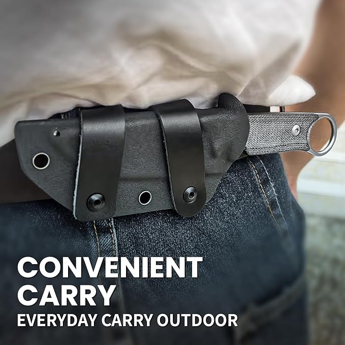 Kizer Cabox Fixed Blade Knife 3.35 Inches D2 Steel Fixed Blade Hunting Knife Micarta Handle with Sheath Pocket Knife1048A1