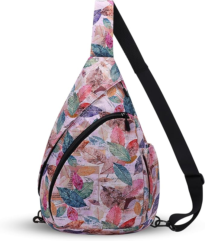 HUA ANGEL Crossbody Sling Bag for Men & Women Lightweight Waterproof Chest Shoulder Bag for Travel Hiking & Everyday Use