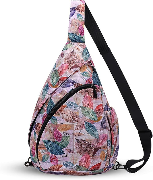 HUA ANGEL Crossbody Sling Bag for Men & Women Lightweight Waterproof Chest Shoulder Bag for Travel Hiking & Everyday Use