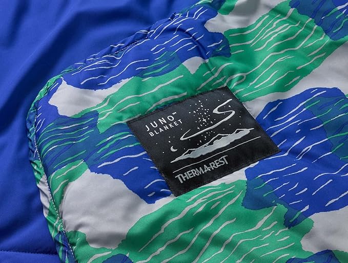 Therm-a-Rest Juno Insulated Camping and Backpacking Blanket, Tidepool Print