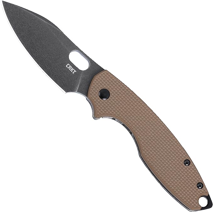 CRKT Pilar III Everyday Carry Folding Knife: Drop Point with D2 Steel Blade, G10 Handle, Frame Lock, 5317B
