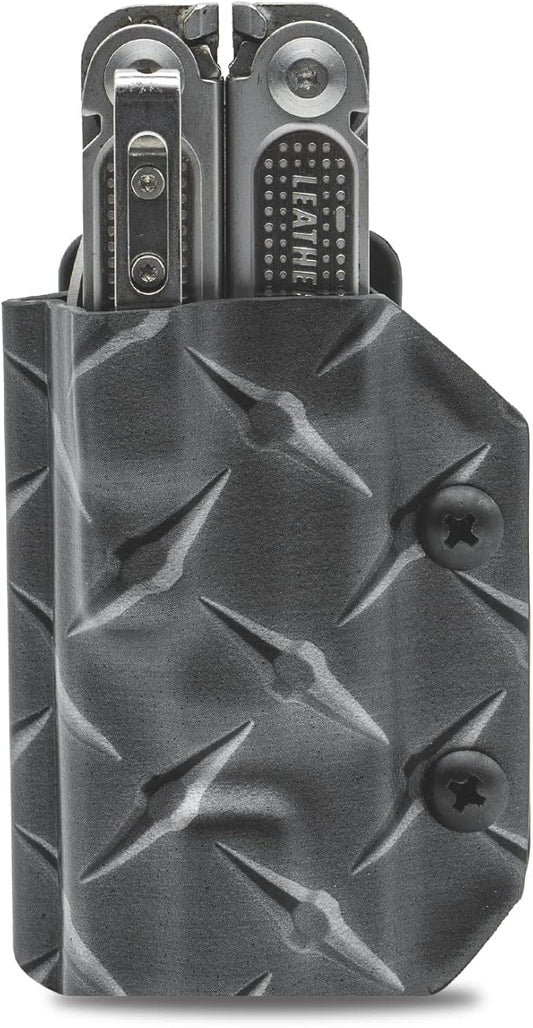 Clip & Carry Kydex Multitool Sheath for LEATHERMAN Free P4 - Made in USA (Multi-Tool not Included) EDC Multi Tool Holder Holster Cover