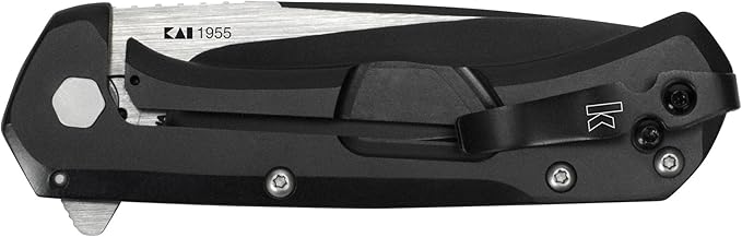 Kershaw Showtime Pocketknife, Black, 3" 8Cr13MoV Stainless Steel Drop Point Plain Edge Blade, One-Handed Assisted Flipper Opening EDC