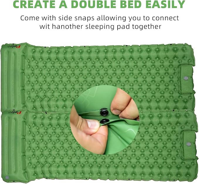 Camping Sleeping Pad, Ultralight Camping Mat with Pillow Built-in Foot Pump Inflatable Sleeping pad for Backpacking，Hiking，Traveling Tent