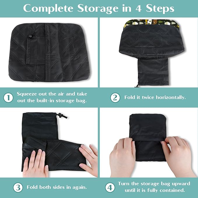 Inflatable Camping Pillow, Patterned Travel Backpacking Pillow, Lightweight & Portable Hiking Beach Pillow, Travel Camping Essential Accessories for Adult & Kids