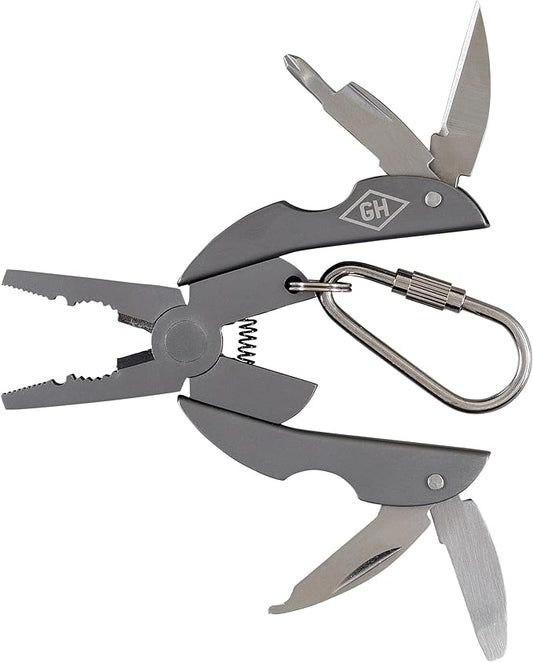 Gentlemen's Hardware - 5-in-1 Titanium Pocket Pliers Multi-Tool, Great for Camping & Hiking, Versatile, Compact & Convenient