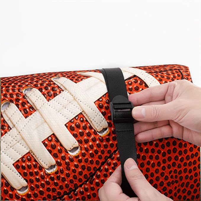 Outdoor Picnic Blanket Portable Ultrasonic Waterproof Picnic Mat Football Printed Camping Beach Mat for Sand and Wet Grass Hiking (Football L)