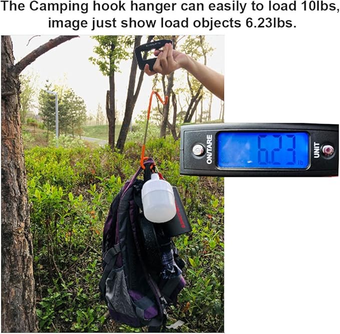 Quality-Life Camping Lantern Hook Hanger Tent Light Outdoor Lamp Hanger Non-Slip for Camping Hiking - 2pcs