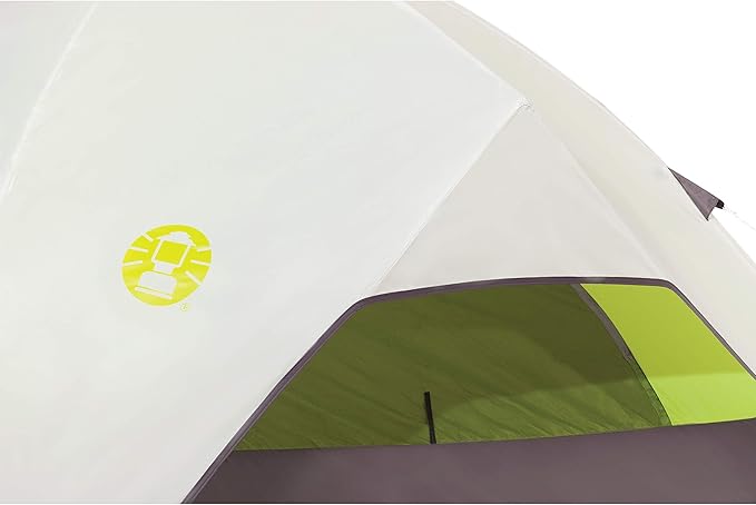 Coleman Steel Creek 6-Person Tent with Screened Porch & Integrated Rainfly, Weatherproof Tent with Screen Room Sets Up in Minutes, Fits Queen-Size Airbed