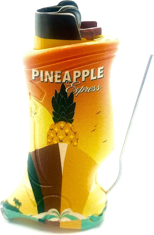 Califari's Toker Poker® - Bic Lighter Sleeve Case Cover Multi Tool, Strain Art Collection, All Inclusive Lighter Holder Tool for Camping Pipe Cleaning & More (Pineapple Express)