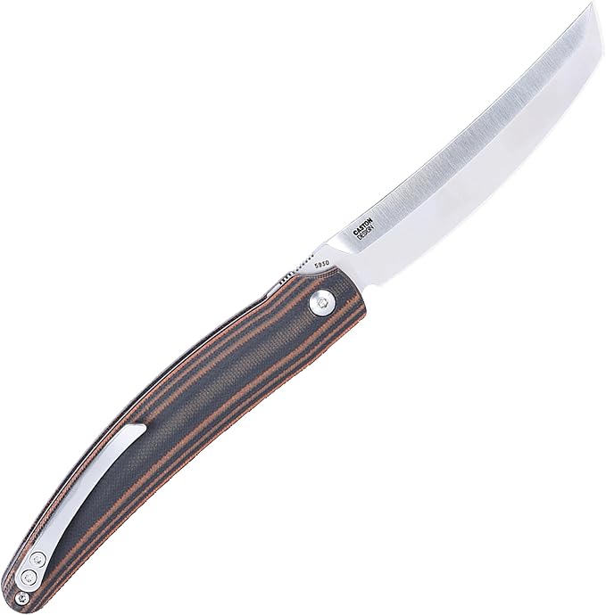 CRKT Ancestor Everyday Carry Folding Knife: Tanto with D2 Steel Blade, G10 Handle, Liner Lock, 5930