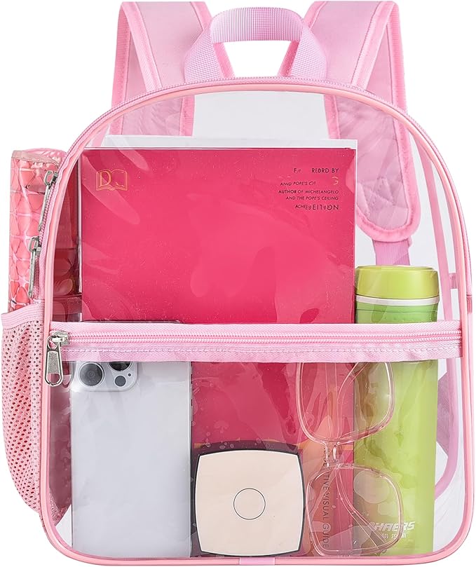 USPECLARE Clear Backpack for Stadium Approved 12×6×12, Water proof Clear Bag for Stadium Events and Concert Work Sport Event