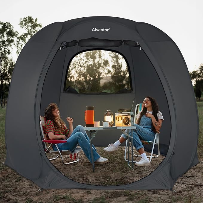 Alvantor Pop Up Screen Tent House Room Instant Outdoor Camping Canopy Sun Shelter Gazebo for Patio, Backyard & Deck, Privacy Tent(2-10 People, 8'x8' 10'x10' 12'x12')